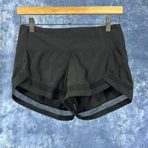 Lululemon Black Time To Sweat Running Shorts Sz 4